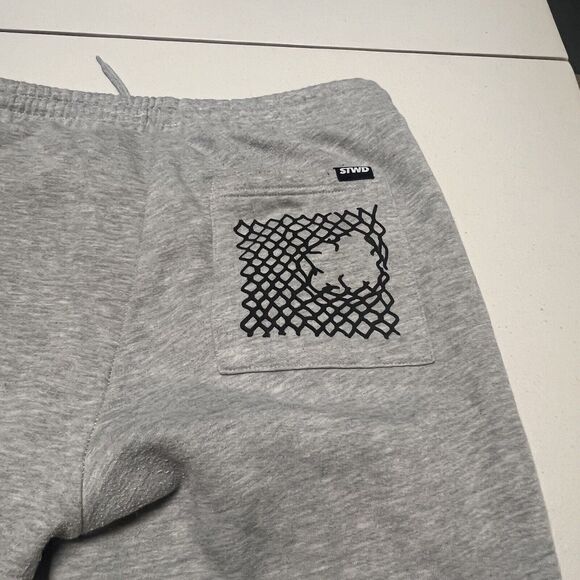 Pull & Bear Grey Sweats STWD Size XL Sweat Pants racing construction y2k vintage - Picture 5 of 5